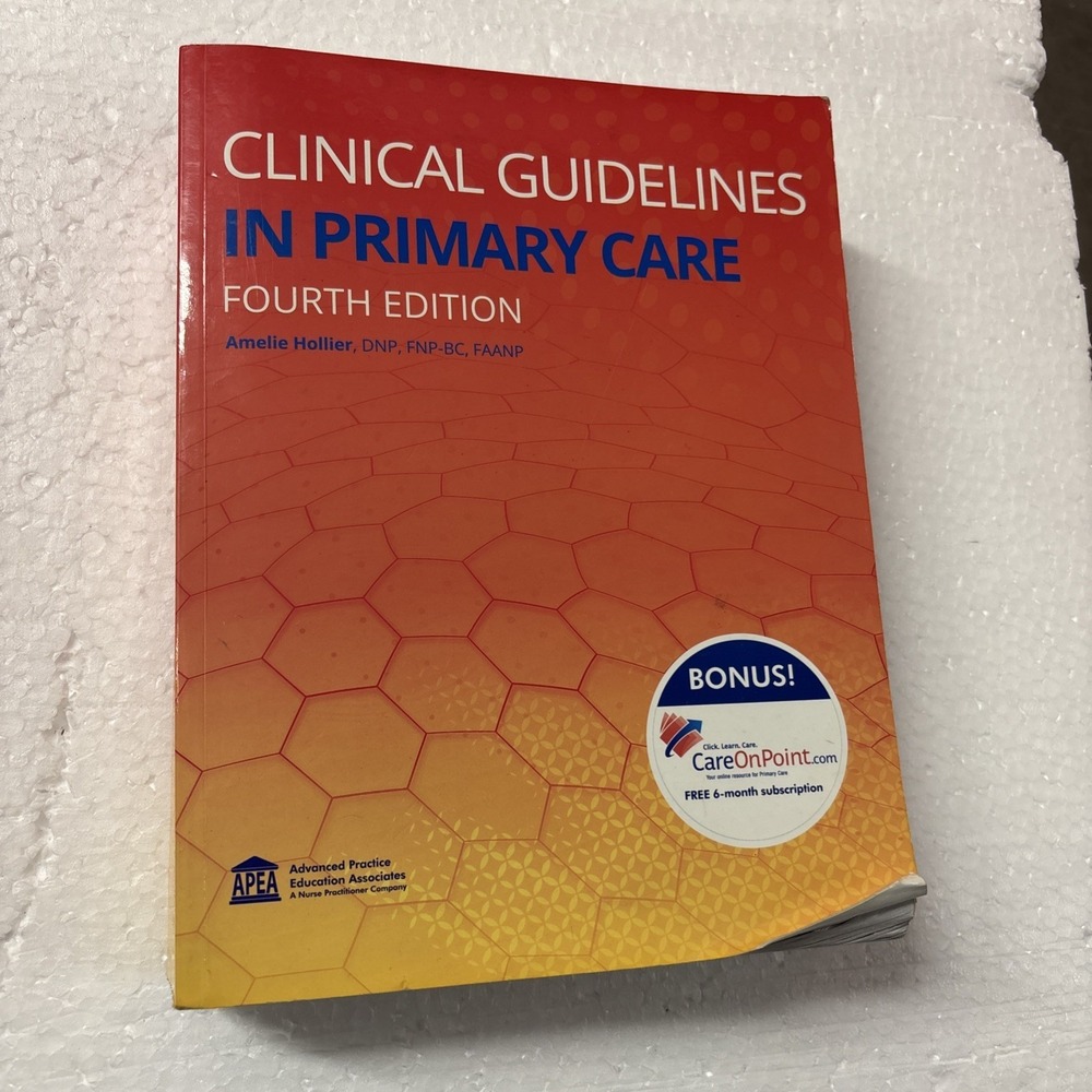 Clinical Guidelines In Primary Care, 4th Edition, Amelie Hollier, Paperbak, Good